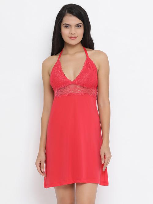 halter neck laced babydoll - 16913396 - Very Small Image - 1