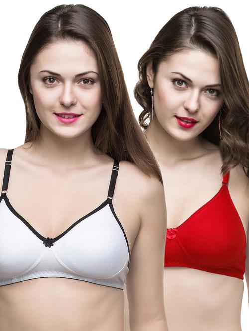 set of 2 bow patch t-shirt bra - 16913681 - Very Small Image - 1