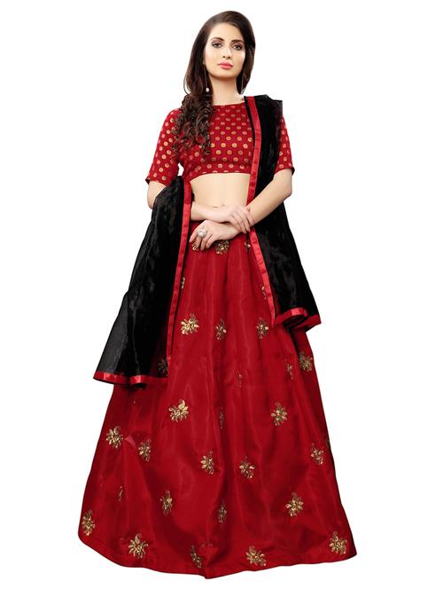embroidered flared lehenga - 16913984 - Very Small Image - 1