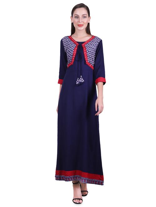 tie front attached shrug maxi dress - 16914009 - Very Small Image - 1