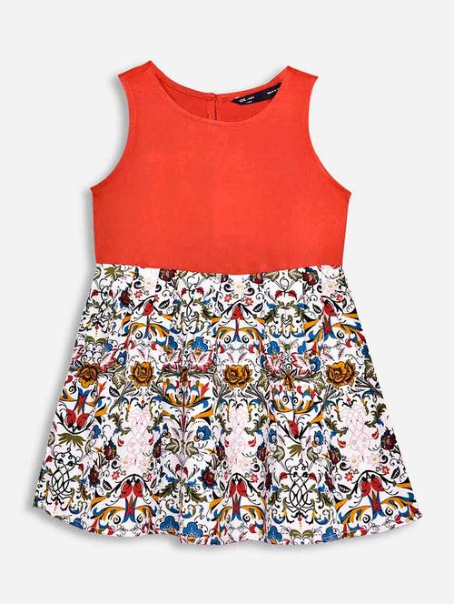 orange rayon frock - 16914159 - Very Small Image - 1
