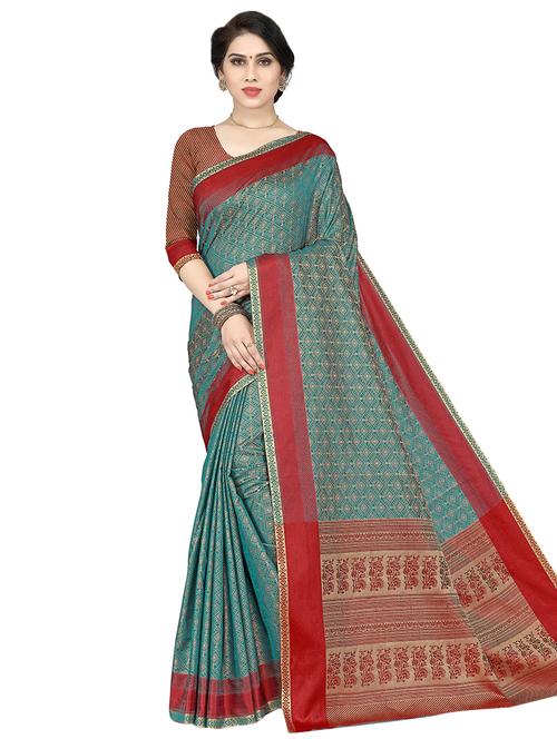 self design woven saree with blouse - 16914641 - Very Small Image - 1