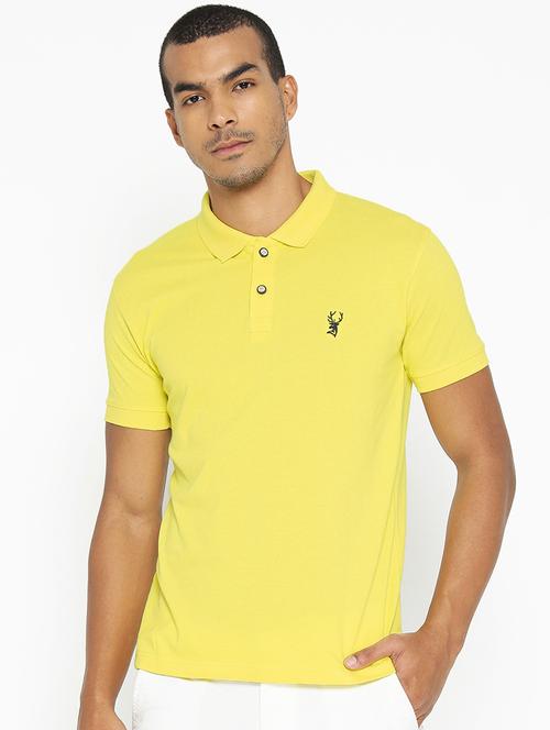 yellow solid polo t-shirt - 16915008 - Very Small Image - 1