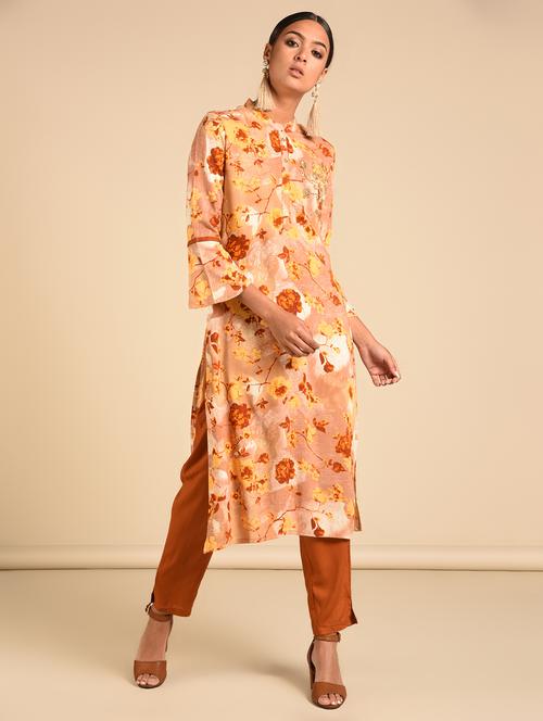 floral kurta pant set - 16915356 - Very Small Image - 1