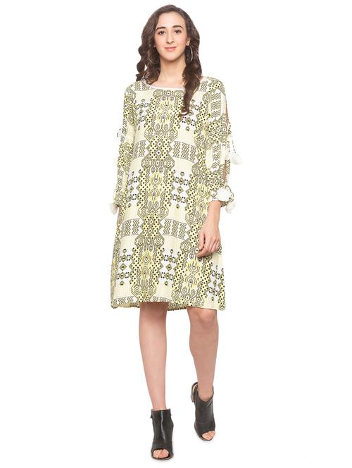 tassel tie up sleeves sheath dress - 16915475 - Very Small Image - 1