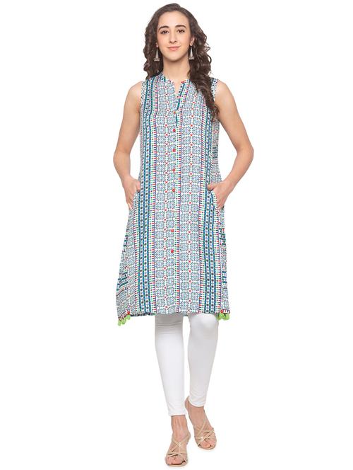floral a-line kurta - 16915533 - Very Small Image - 1