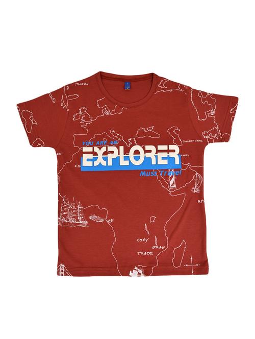 red cotton t-shirt - 16915557 - Very Small Image - 1