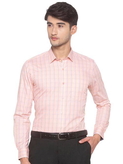 orange checkered formal shirt - 16915588 - Very Small Image - 1