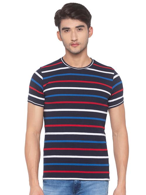 navy blue striped t-shirt - 16915675 - Very Small Image - 1