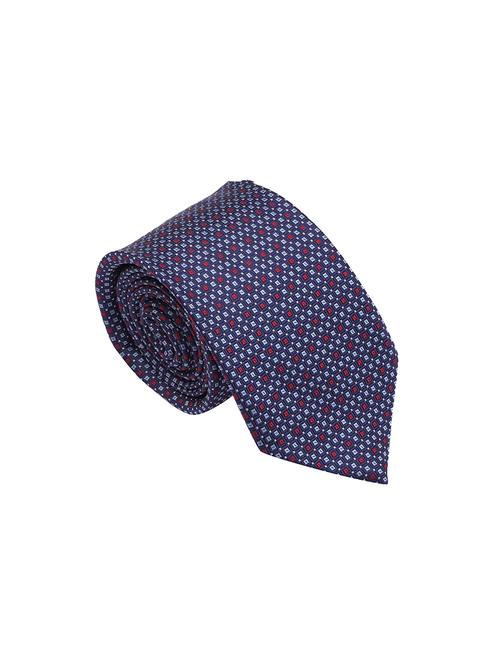 navy blue and crimson red micro fiber tie - 16916092 - Very Small Image - 1