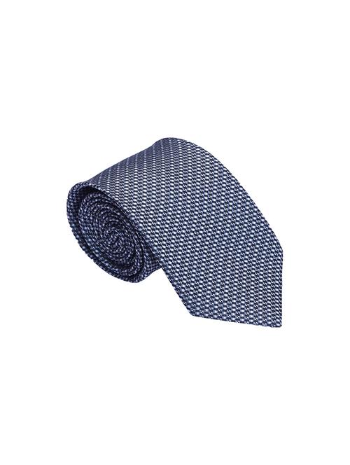 dark blue and white micro fiber tie - 16916130 - Very Small Image - 1