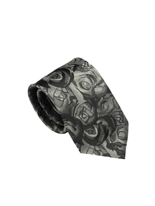 grey and ink black micro fiber tie - 16916172 - Very Small Image - 1