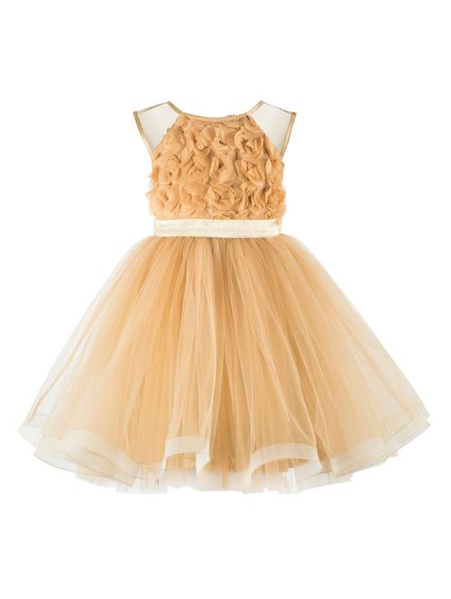 gold net frock - 16917078 - Very Small Image - 1