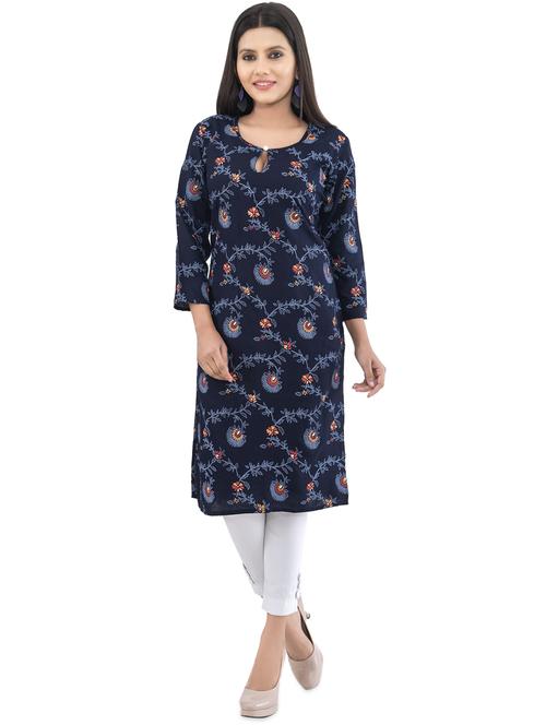 floral straight kurta - 16917302 - Very Small Image - 1