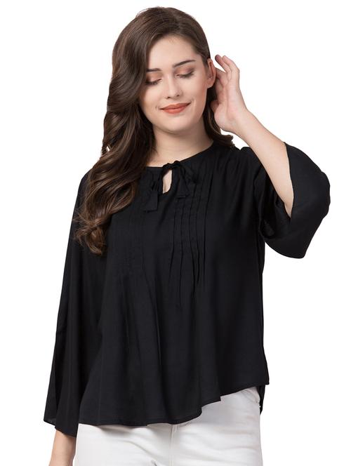 tie up neck lace panel top - 16917432 - Very Small Image - 1