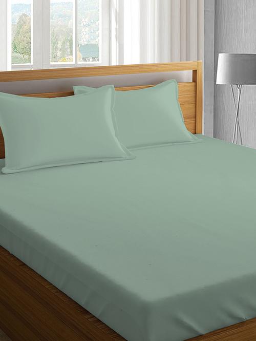 cotton queen size bed sheet with 2 pillow covers - 16917483 - Very Small Image - 1