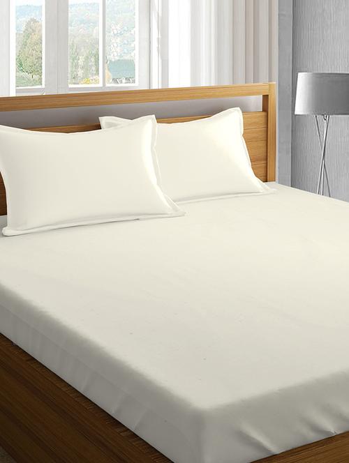 cotton king size bed sheet with 2 pillow covers - 16917492 - Very Small Image - 1