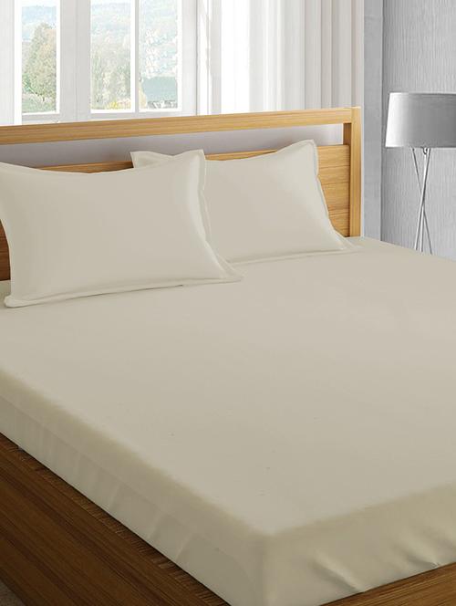 cotton double size bed sheet with 2 pillow covers - 16917510 - Very Small Image - 1