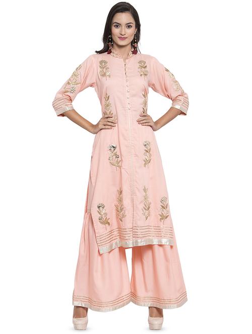gota work kurta sharara set - 16919878 - Very Small Image - 1