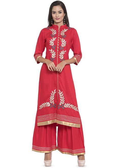 gota work kurta sharara set - 16919880 - Very Small Image - 1