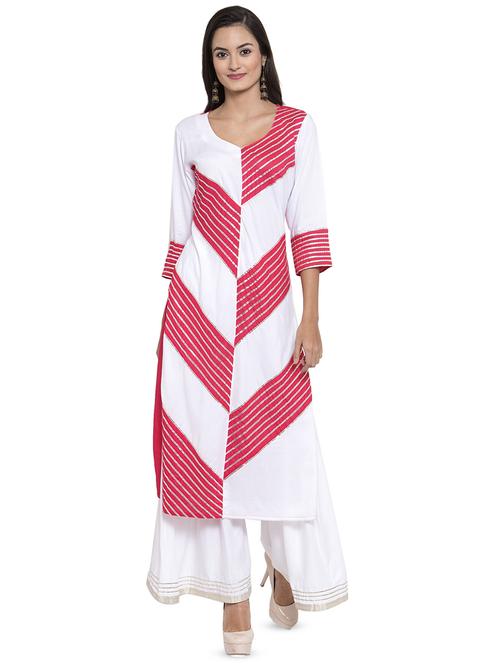 color block kurta sharara set - 16919881 - Very Small Image - 1