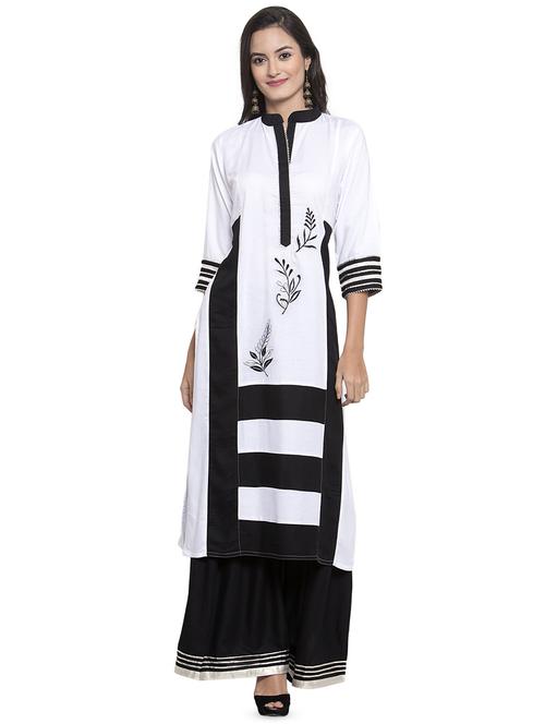 embroidered kurta sharara set - 16919884 - Very Small Image - 1