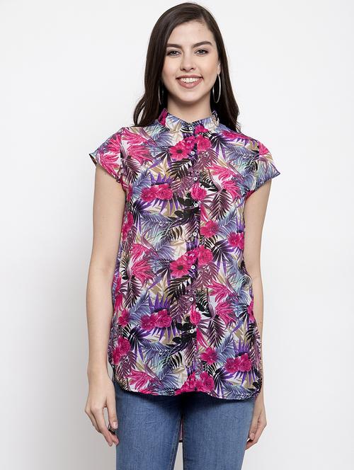 high-low printed top - 16919906 - Very Small Image - 1