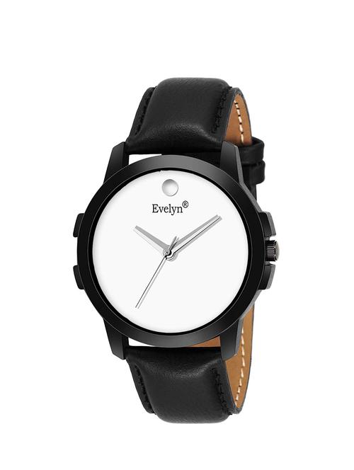 evelyn white dial black strap watch for men - 16920009 - Very Small Image - 1