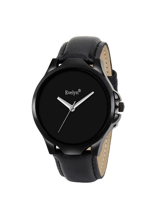 evelyn black dial watch for men for boys - 16920010 - Very Small Image - 1