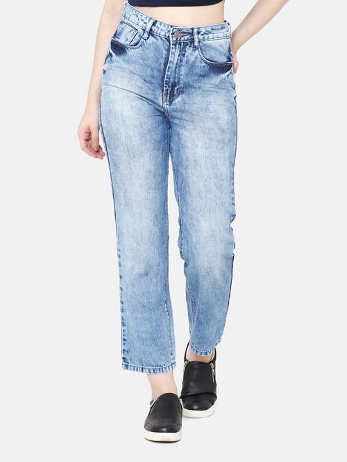 high rise acid washed jeans - 16920550 - Very Small Image - 1
