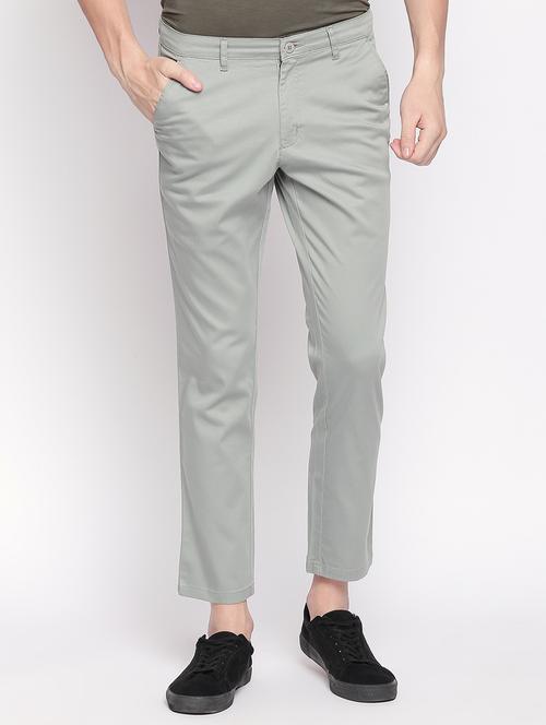 light green solid chinos - 16920600 - Very Small Image - 1