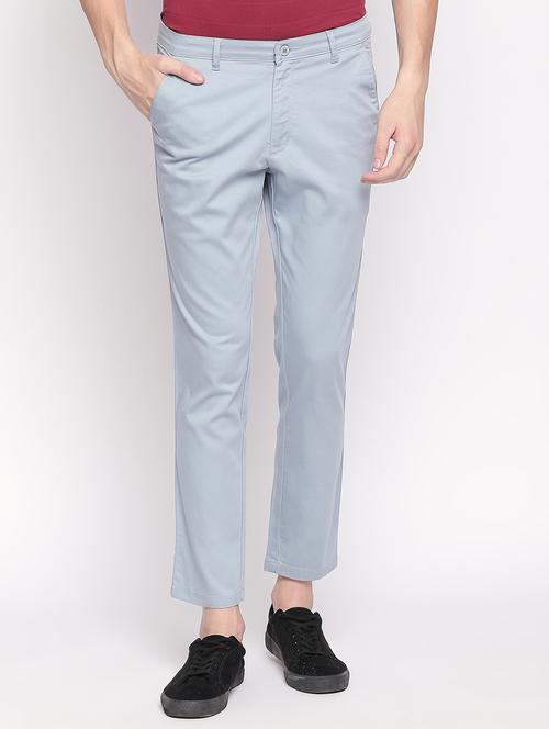 light blue solid chinos - 16920601 - Very Small Image - 1