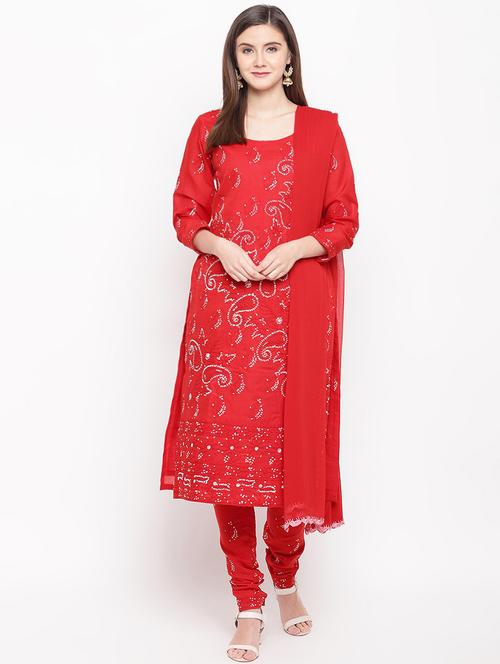 chikankari unstitched suit - 16920681 - Very Small Image - 1