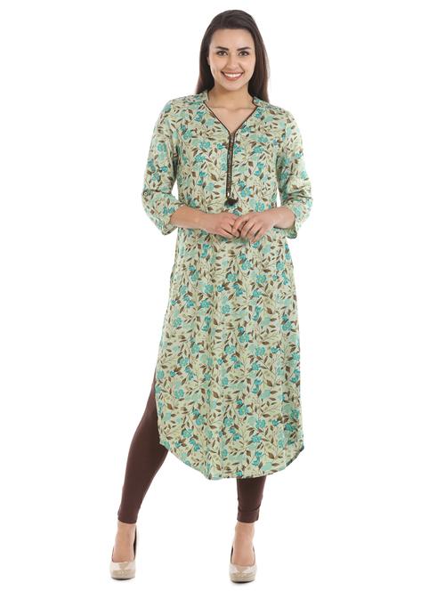 floral a-line kurta - 16920854 - Very Small Image - 1