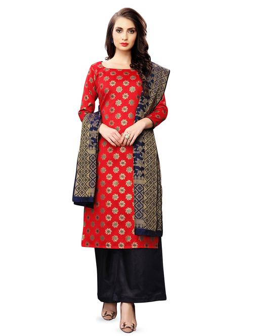 floral palazzo unstitched suit - 16921375 - Very Small Image - 1