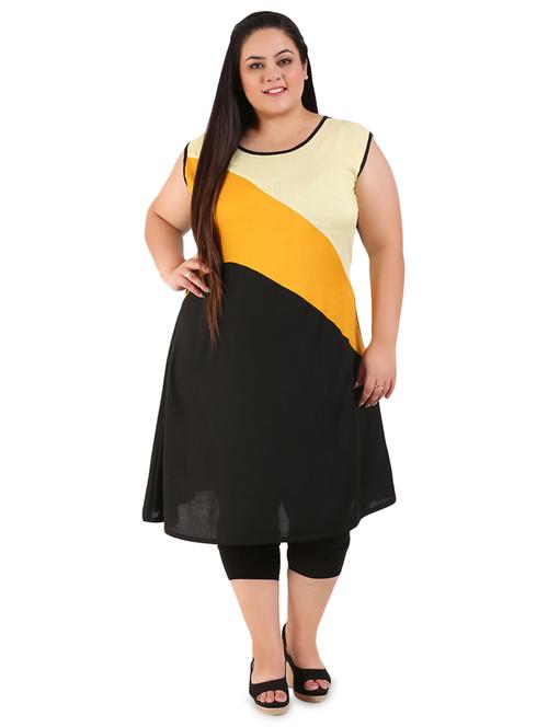 color block a-line kurta - 16921520 - Very Small Image - 1