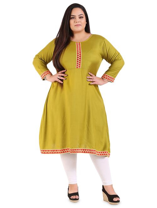 solid a-line kurta - 16921531 - Very Small Image - 1