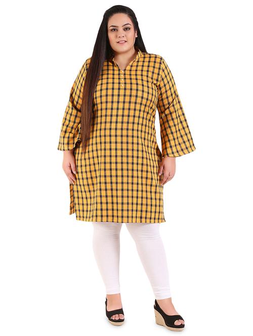 checkered straight kurta - 16921544 - Very Small Image - 1
