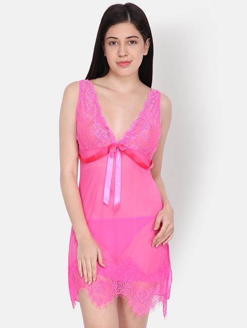 lace detail v-neck babydoll - 16921586 - Very Small Image - 1