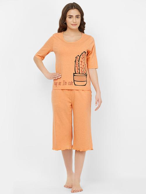 quirky tee with nightwear pajama set - 16921833 - Very Small Image - 1