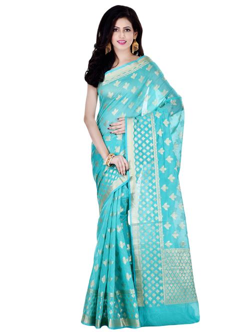 ethnic motif banarasi saree with blouse - 16921981 - Very Small Image - 1
