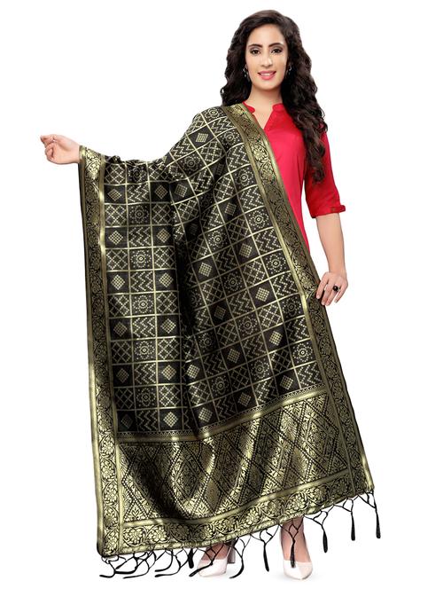 self design banarasi dupatta - 16923176 - Very Small Image - 1
