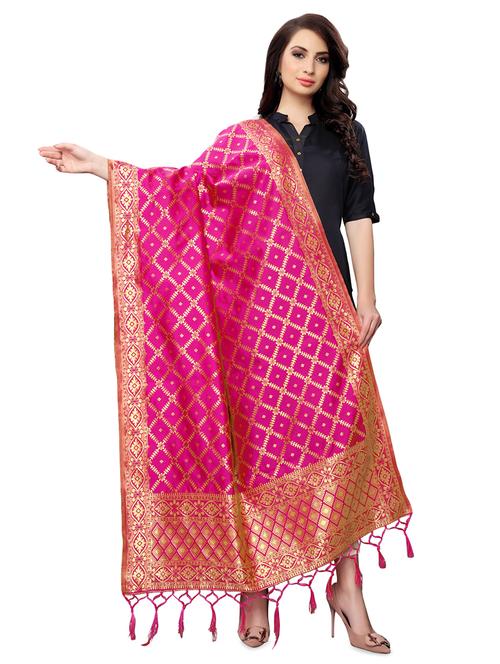 floral banarasi dupatta - 16923187 - Very Small Image - 1