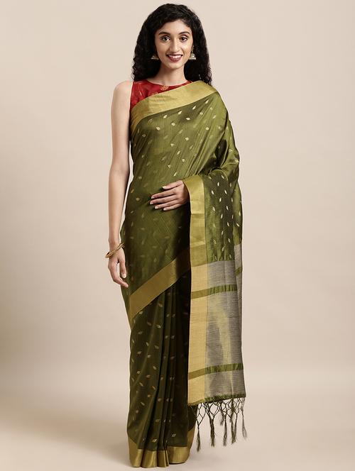 self design woven saree with blouse - 16923569 - Very Small Image - 1