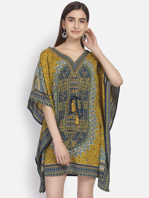 tie front paisley kaftan - 16923763 - Very Small Image - 1