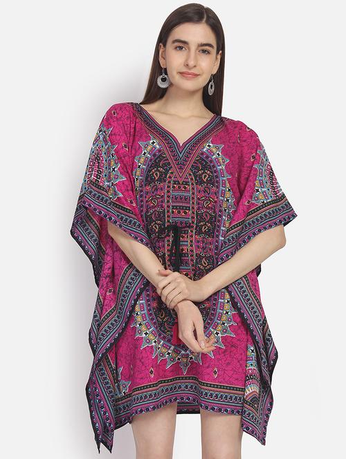 tie front paisley kaftan - 16923764 - Very Small Image - 1