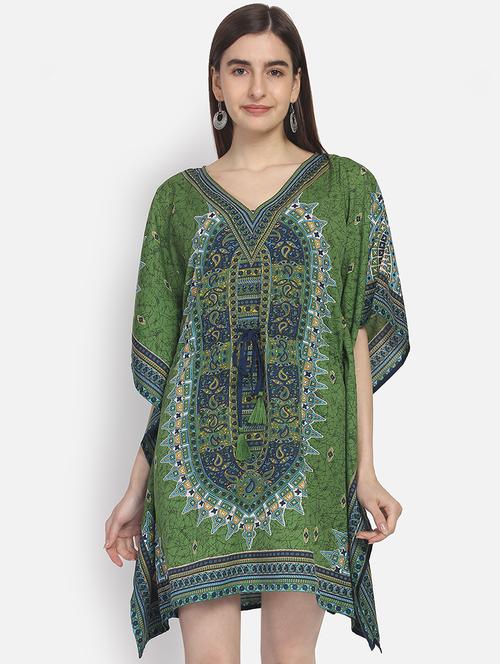 tie front paisley kaftan - 16923765 - Very Small Image - 1