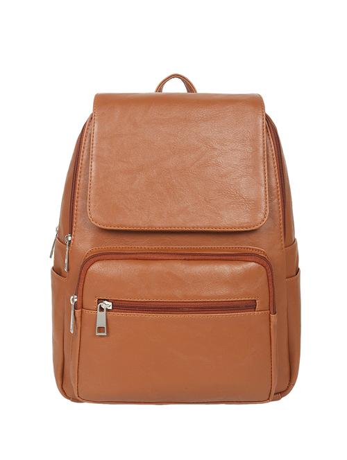 tan leatherette (pu) regular backpack - 16923806 - Very Small Image - 1