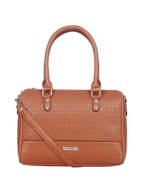 tan leatherette (pu) handbag - 16923842 - Very Small Image - 1