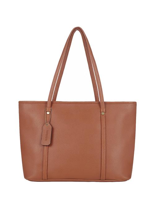 tan leatherette (pu) handbag - 16923860 - Very Small Image - 1
